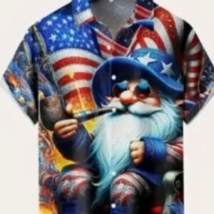 Patriotic Graphic Short Sleeve Shirt